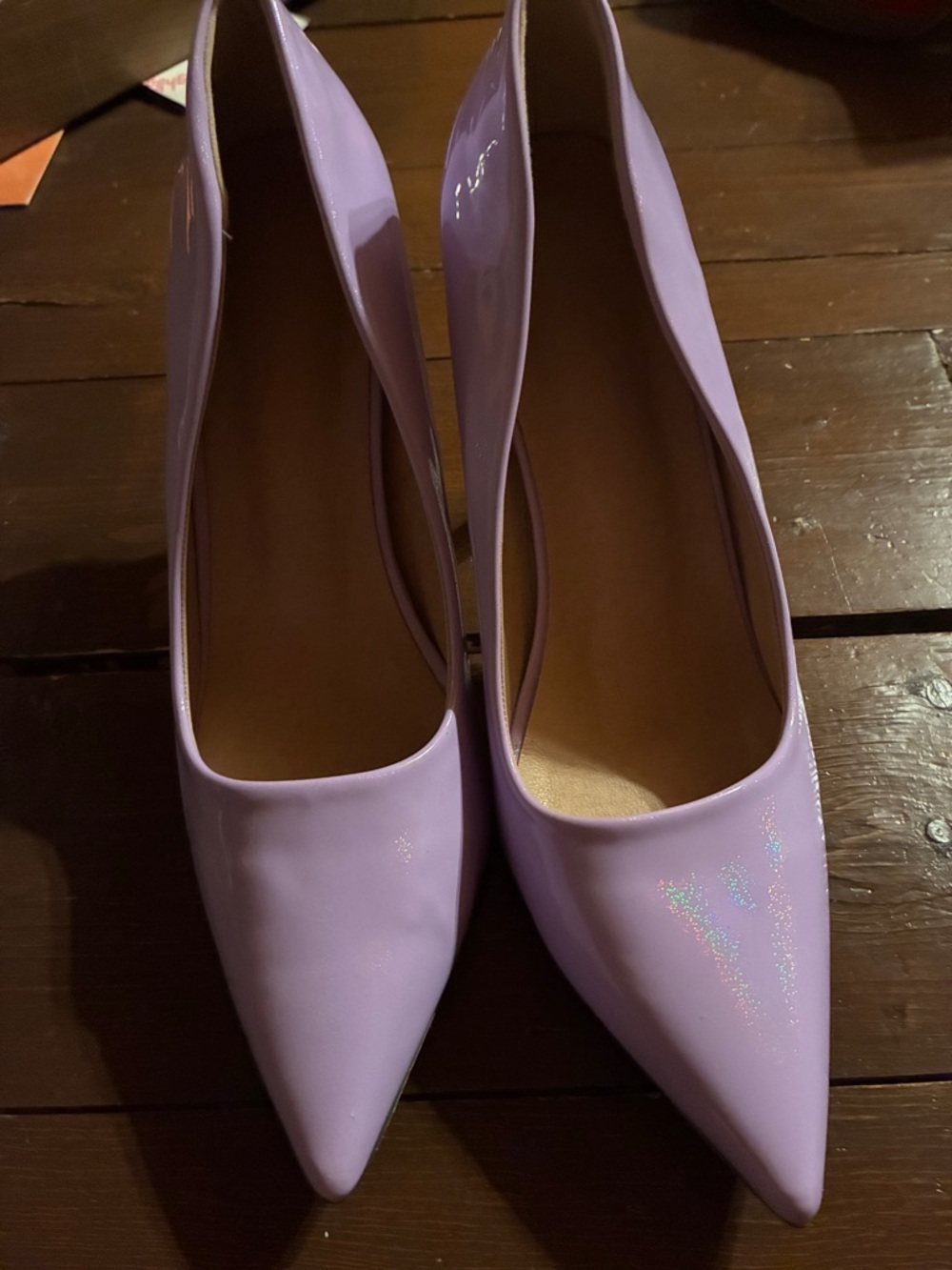 Iridescent Lavender Pointed-Toe Stiletto Pumps - Women - Picture 2 of 5